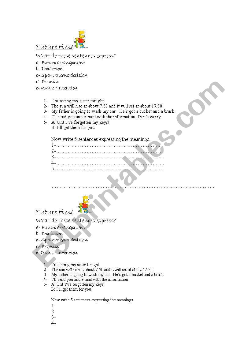 Future  worksheet