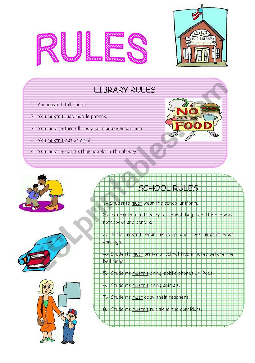 RULES worksheet