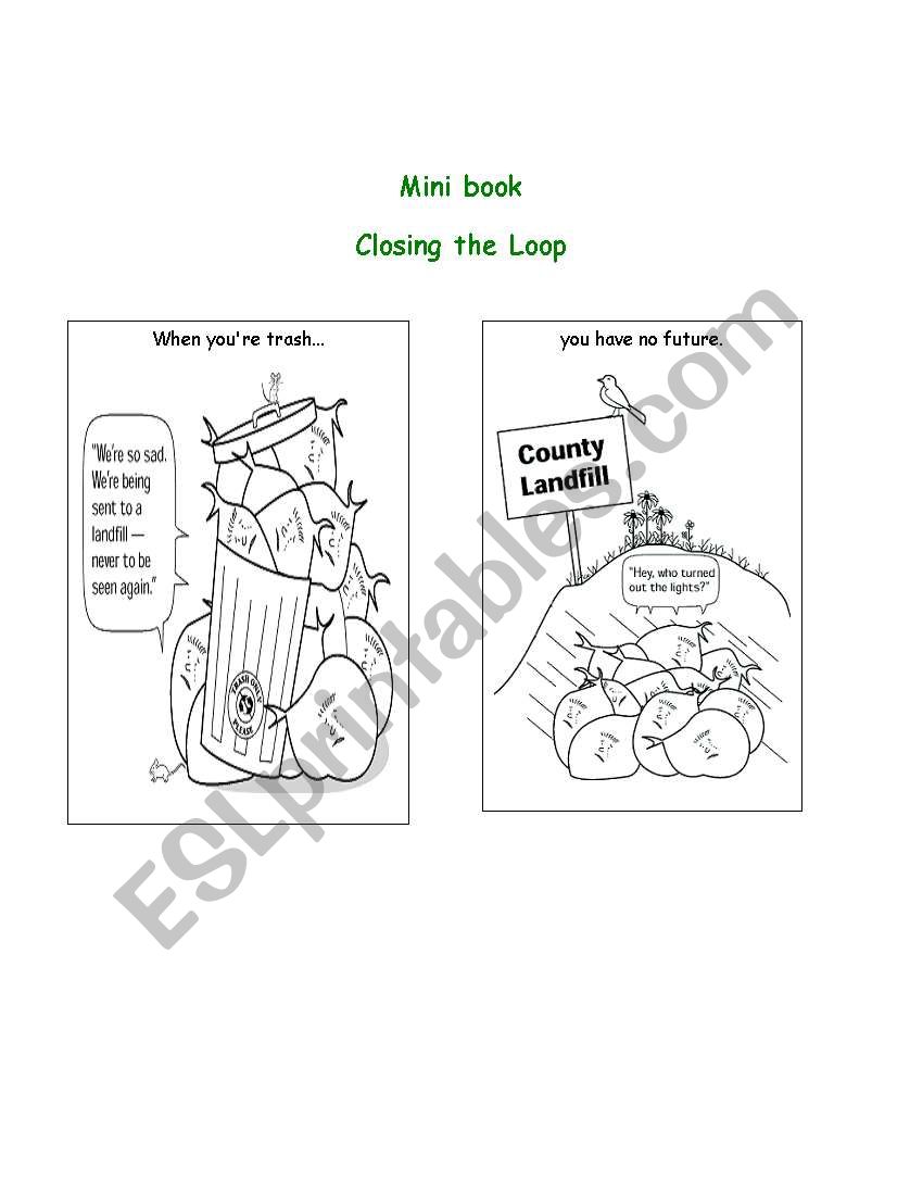 mini book recycling worksheet
