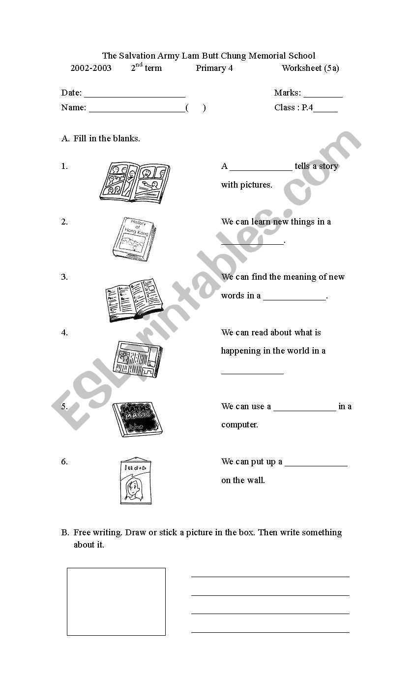 Adjecctive worksheet