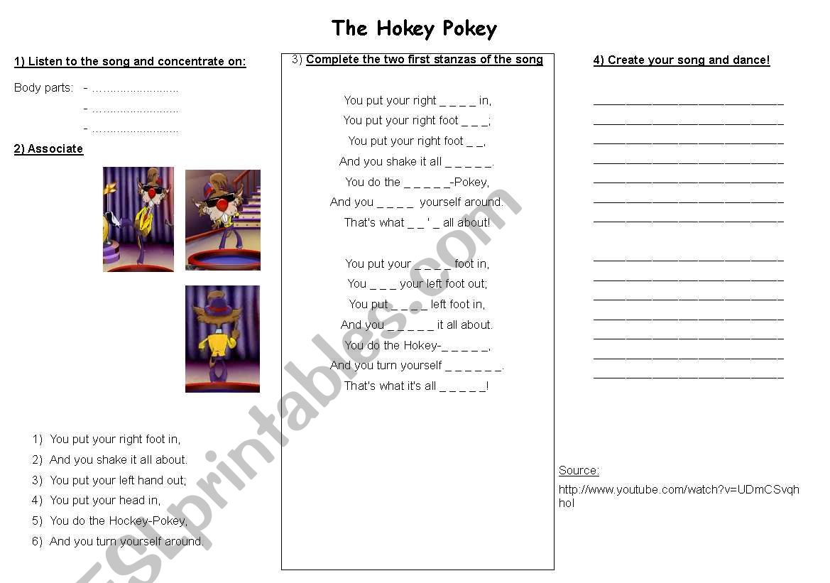 The Hockey Pockey worksheet