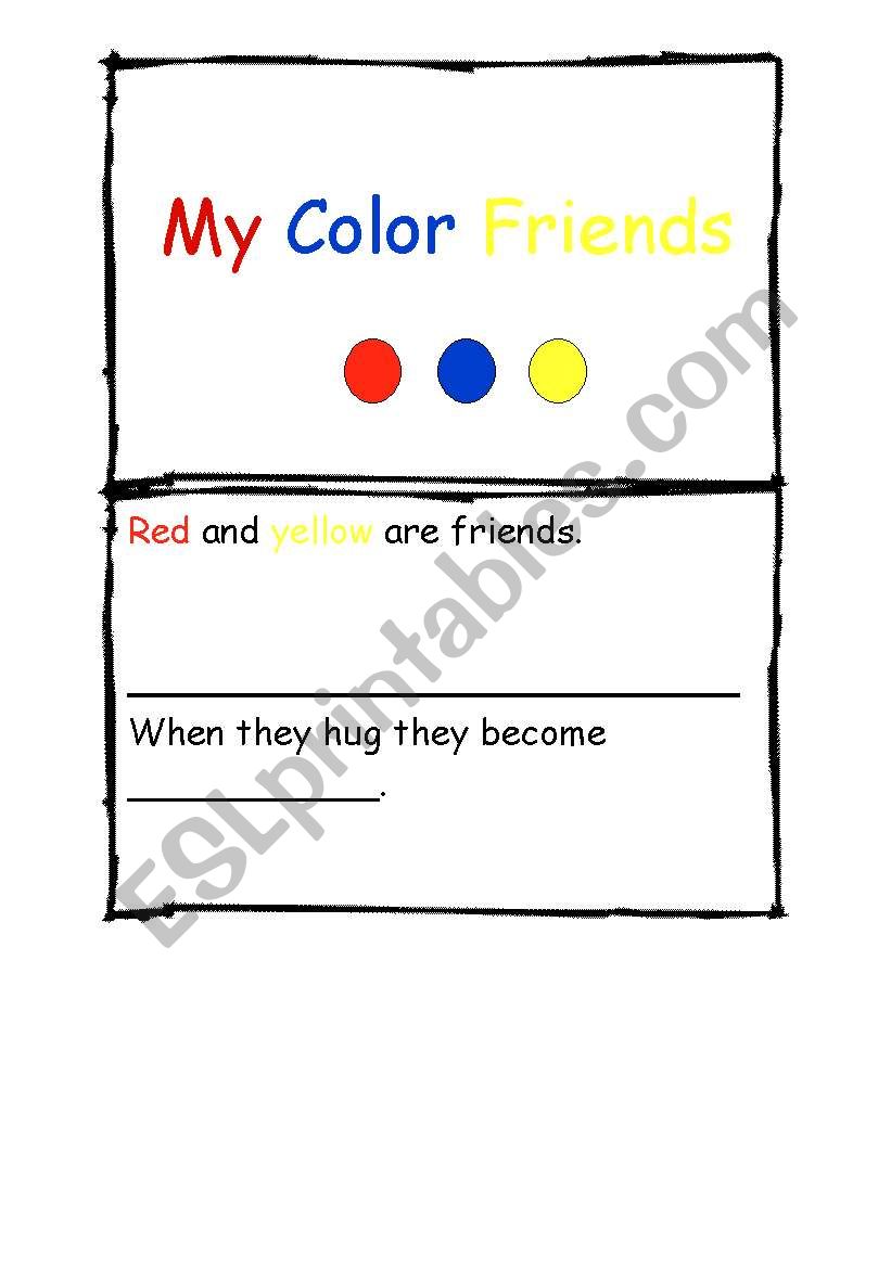 My Color Booklet worksheet