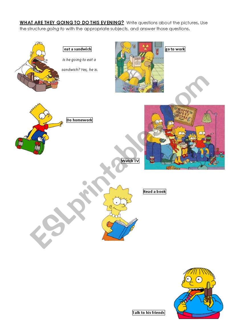 What are they going to do? worksheet