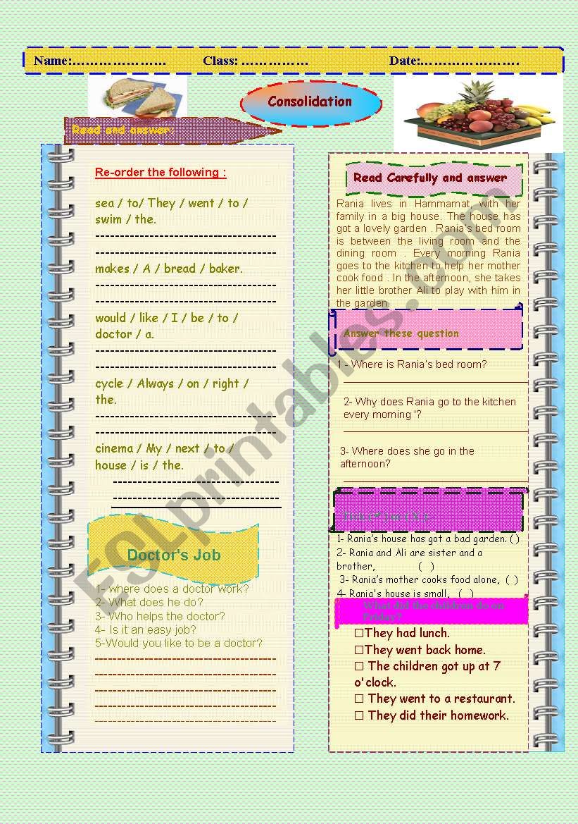 consolidation worksheet