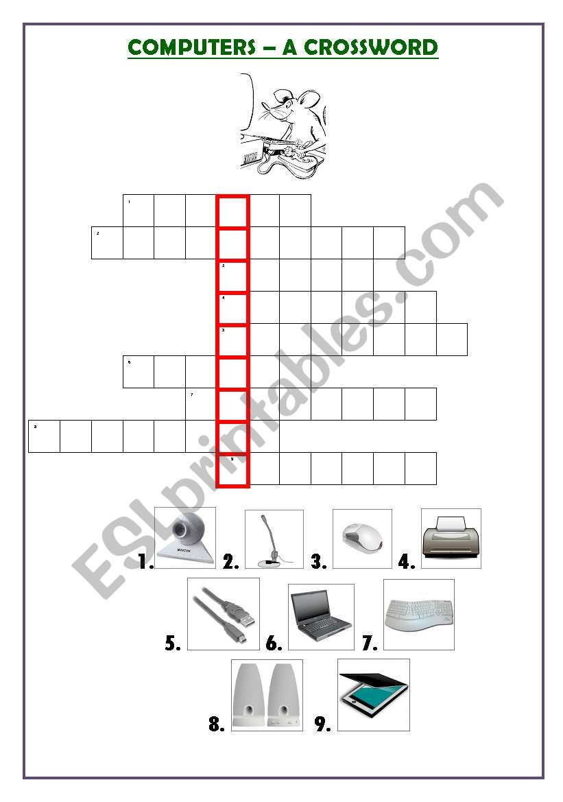 Computers - pictorial crossword