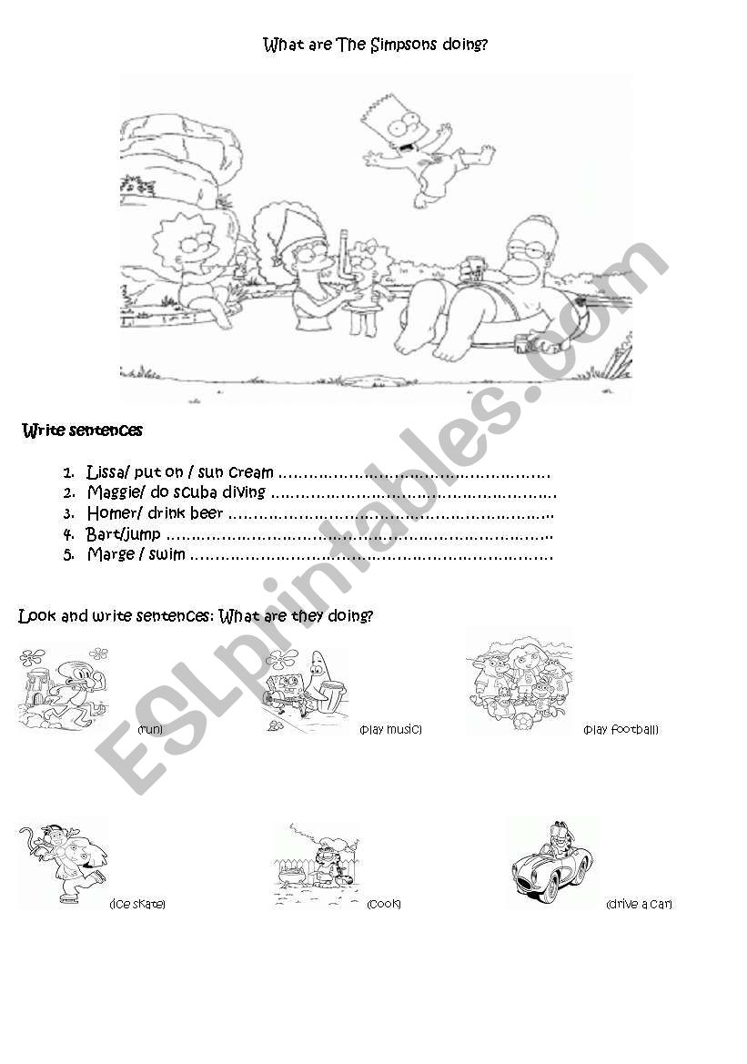 What are they doing? worksheet
