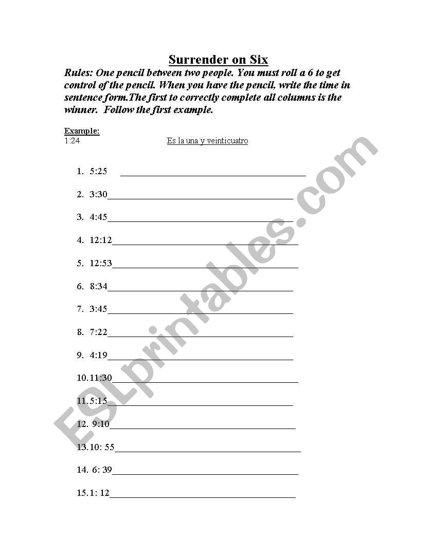 Surrendar on 6- Verb Conjugation Game