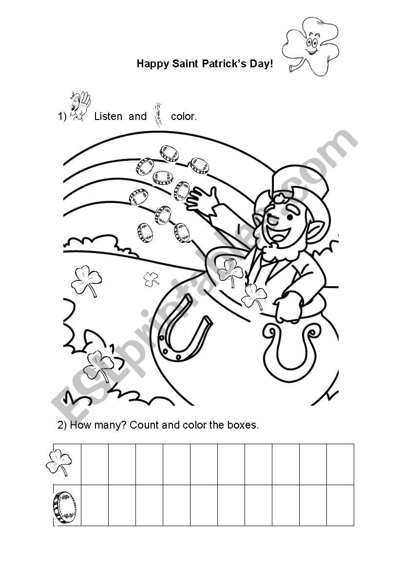 Saint Patricks Day worksheet