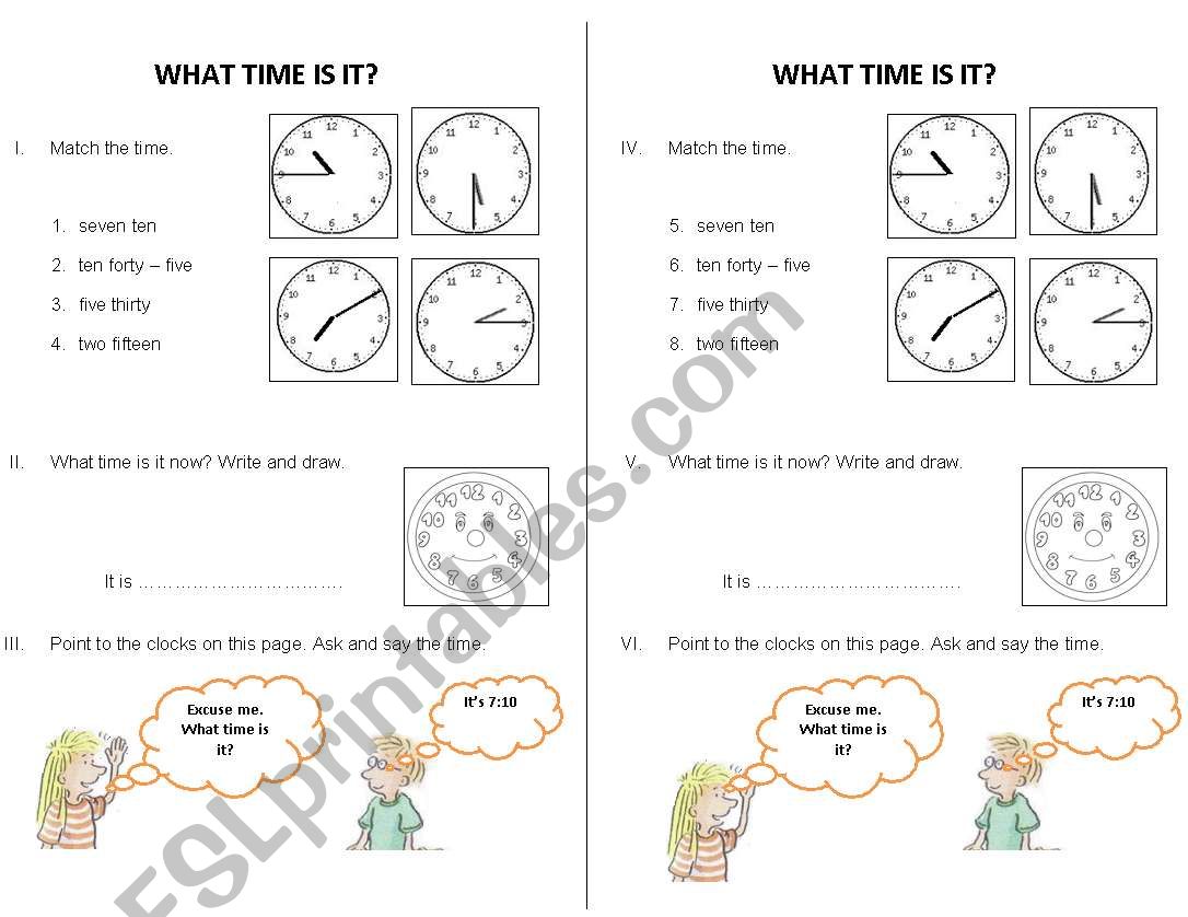 what time is it? worksheet