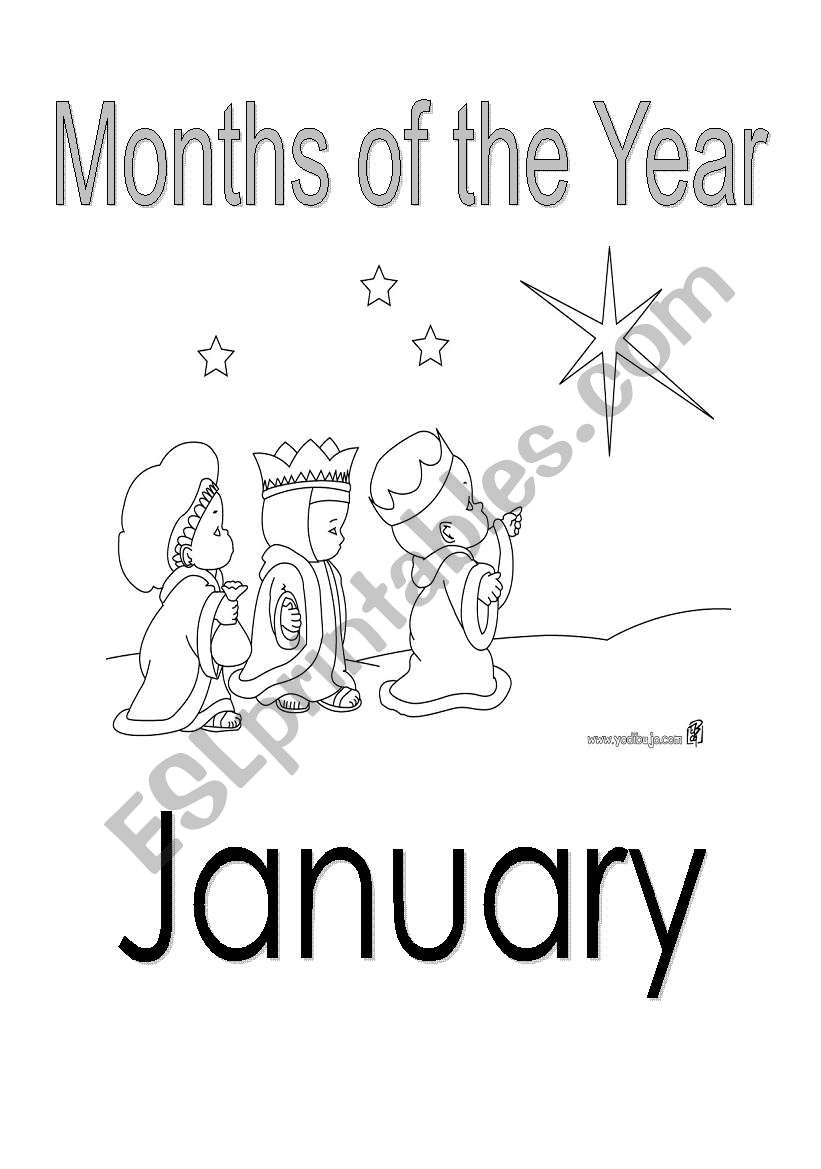 color the months of the year worksheet