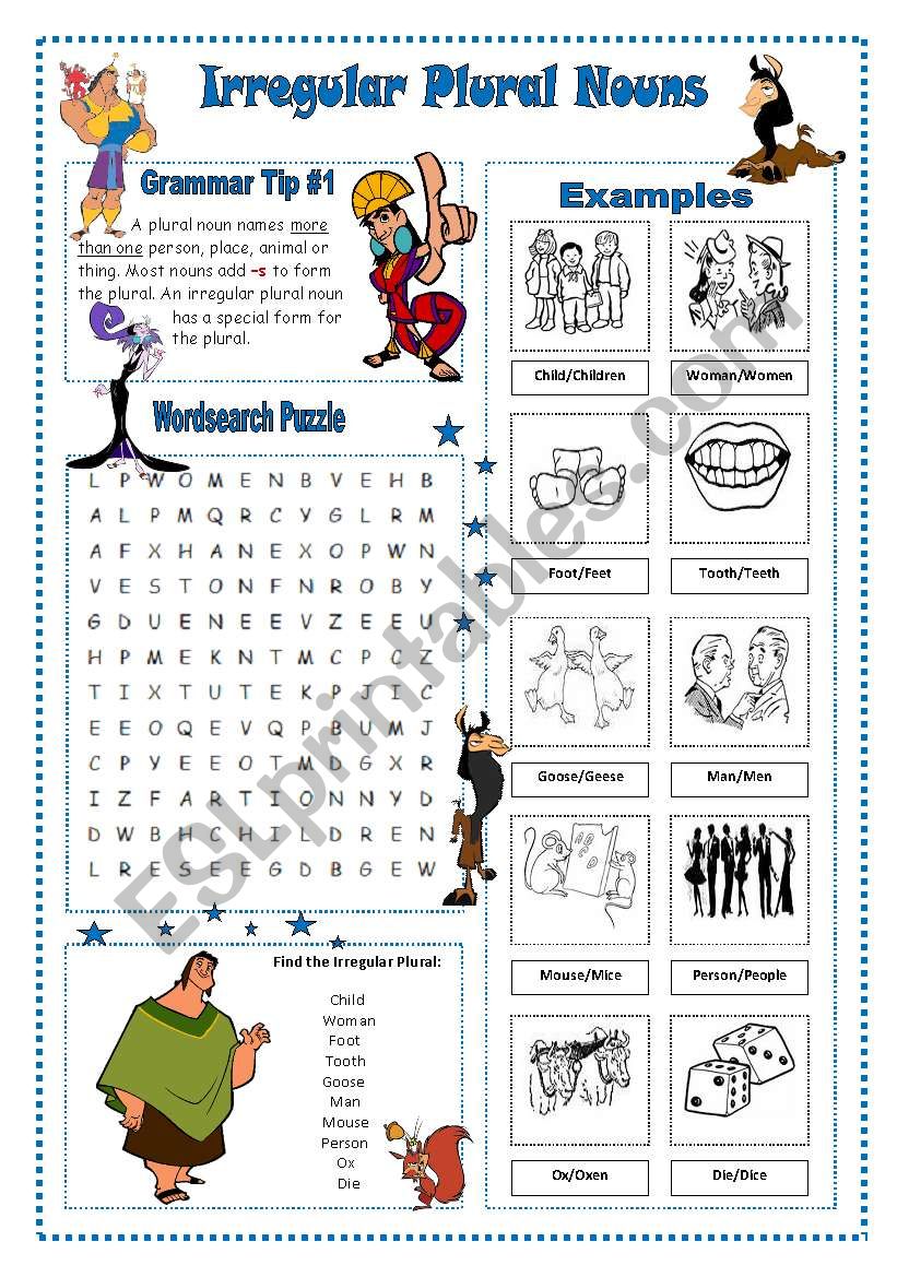 Irregular Plural Nouns Worksheets Pdf Grade 5
