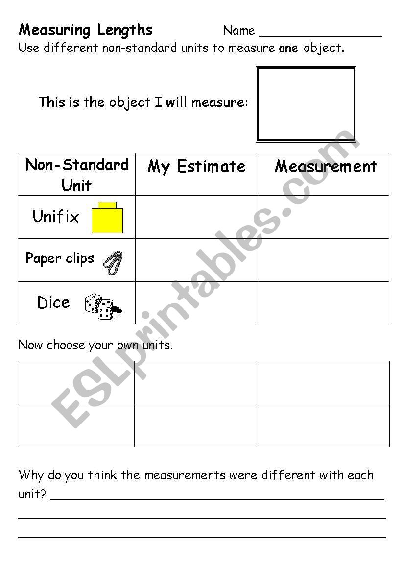 Measuring Length worksheet