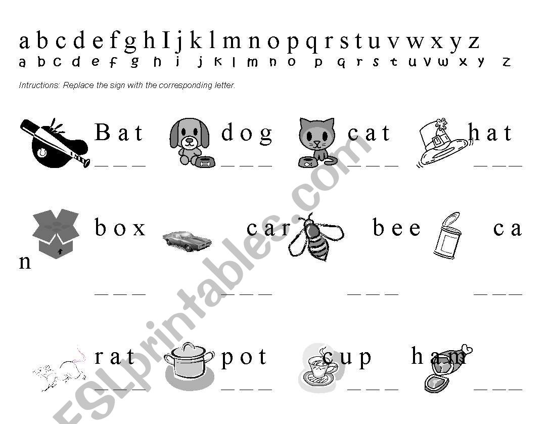 finger spelling basic worksheet