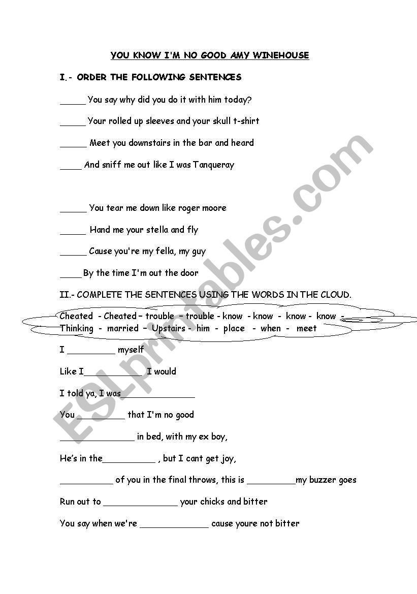 You know IÂ´m no good by Amy Winehouse