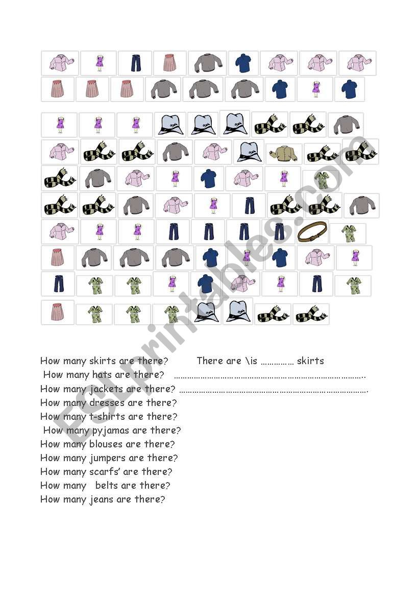 how many skirts are there? worksheet