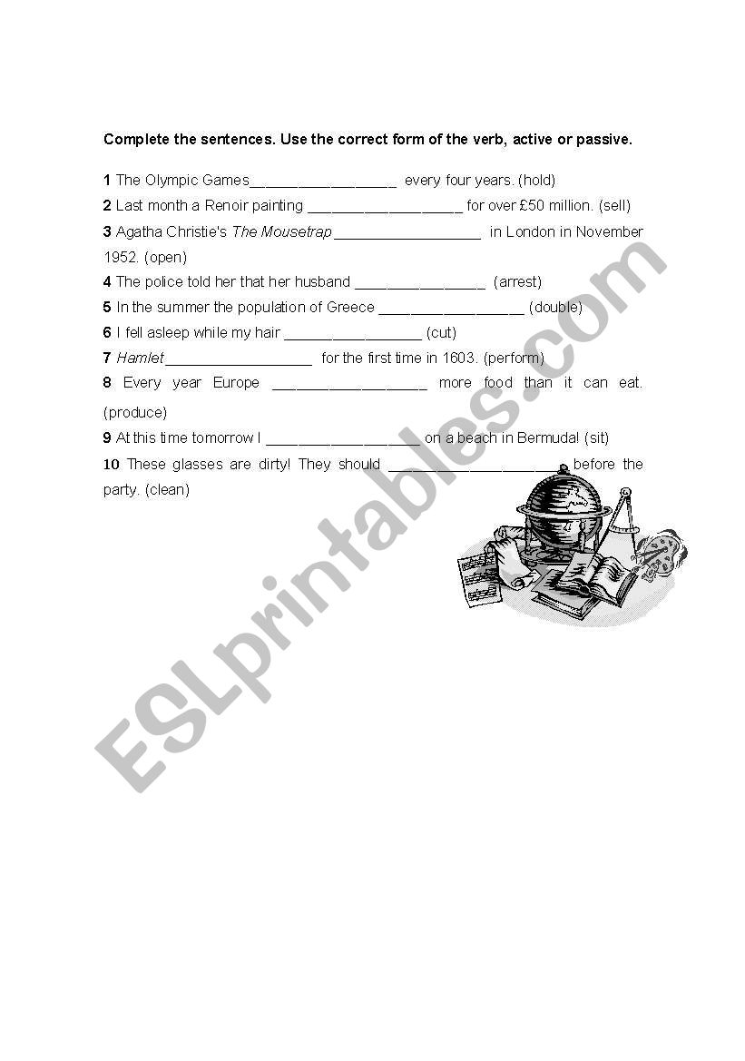 passive voice worksheet