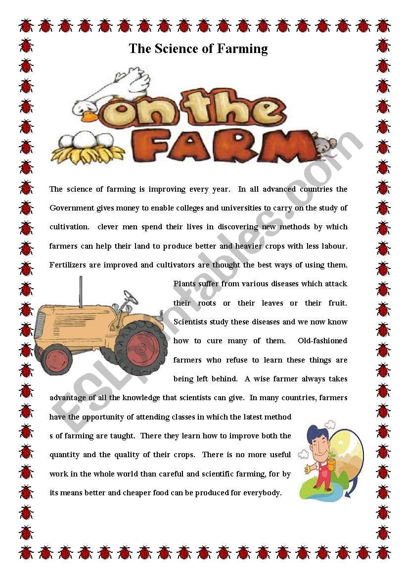 The Science of Farming worksheet