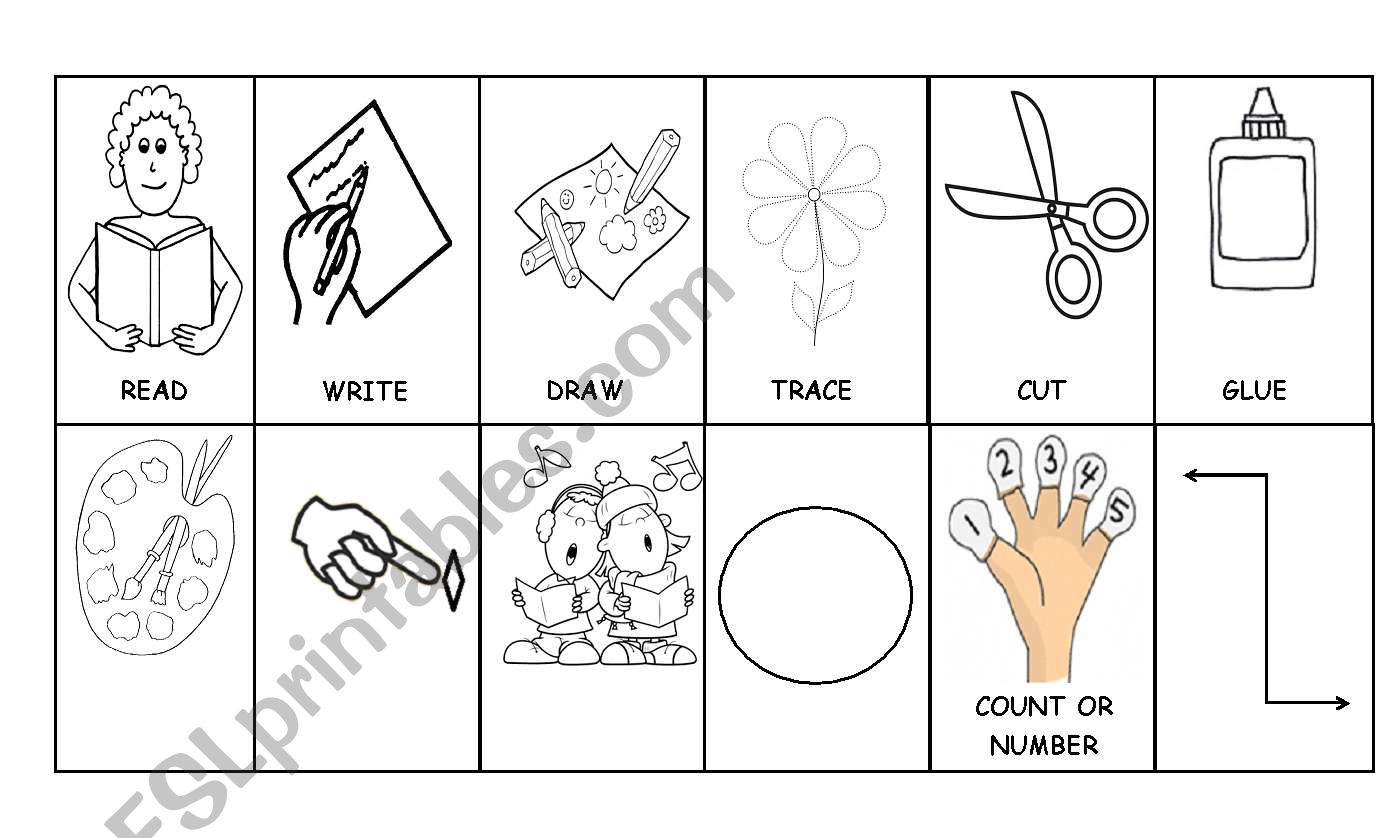 Book instructions worksheet