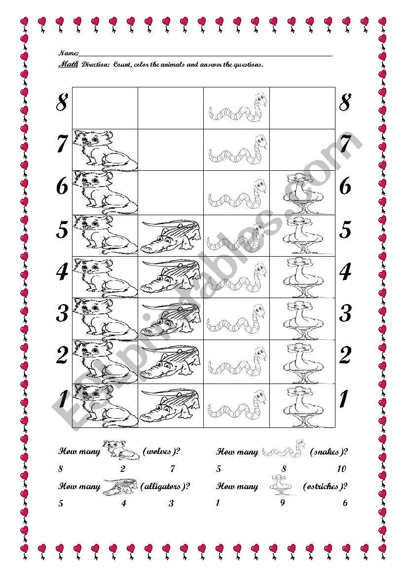 COUNTING worksheet