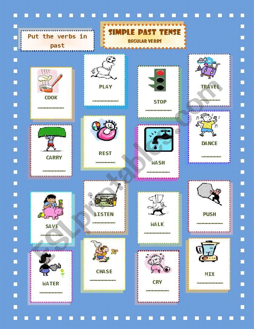 SIMPLE PAST TENSE- regular verbs