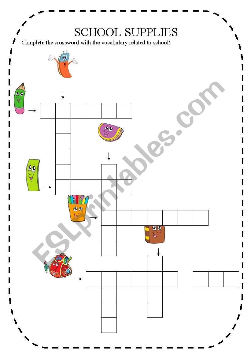 School Objects worksheet