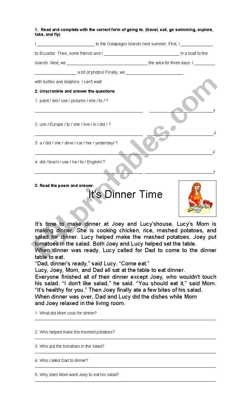 Present simple worksheet