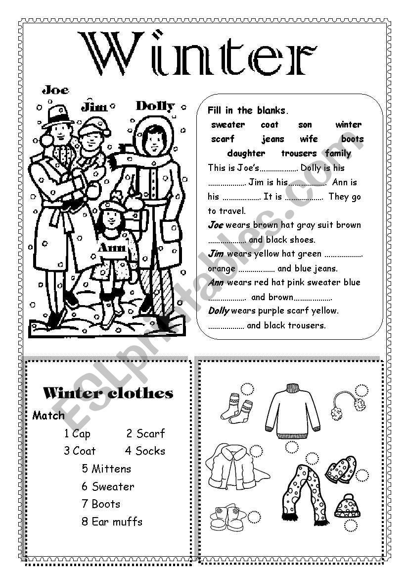 Winter  worksheet