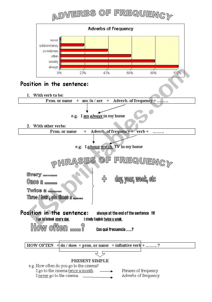 adverbs of frequency worksheet