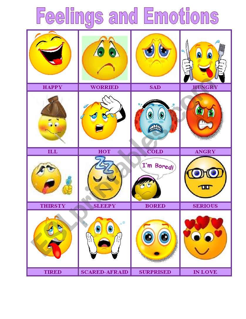 EmOtIoNs & fEElings worksheet