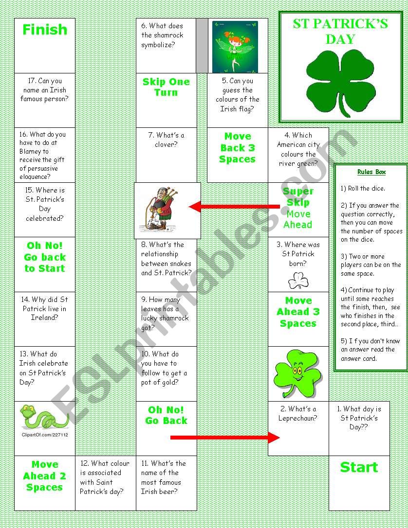 Saint Patricks Day (1/2) worksheet