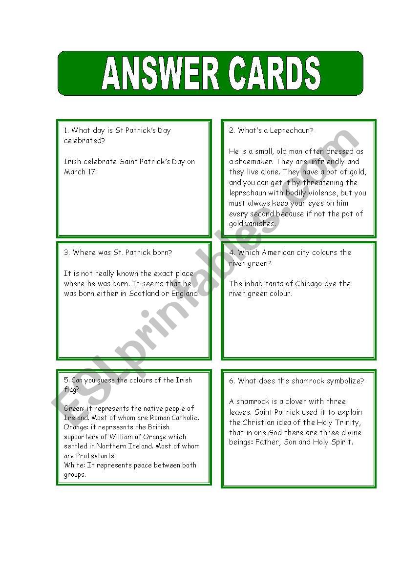 Saint Patricks Day (2/2) worksheet