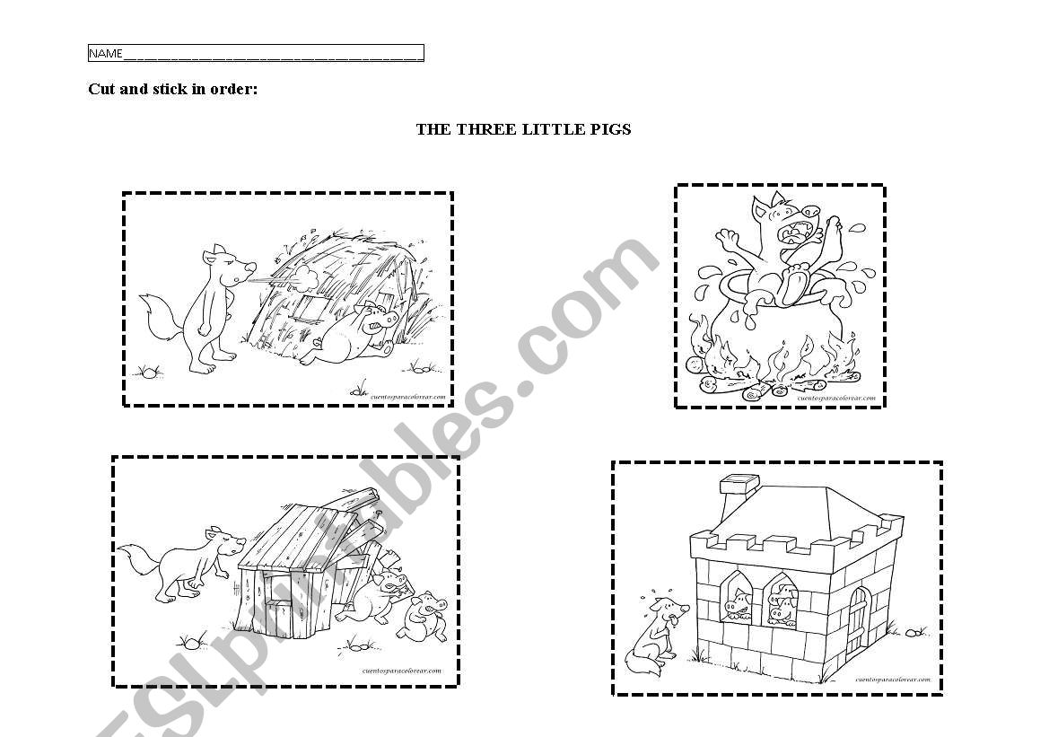 The three little pigs worksheet