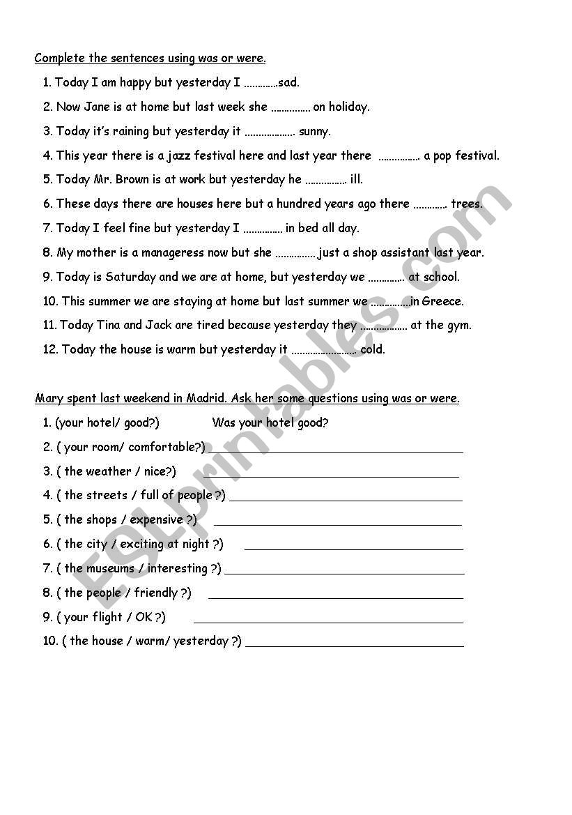 worksheet worksheet