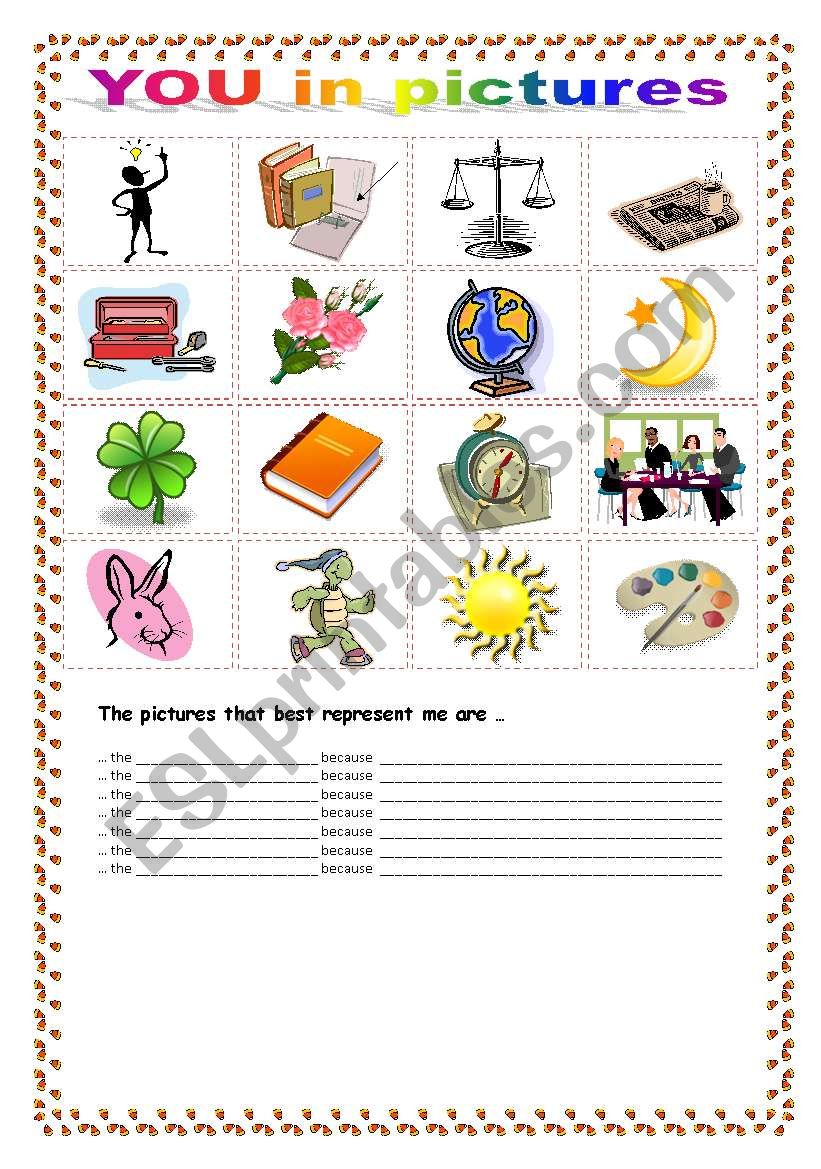 You in picture  worksheet