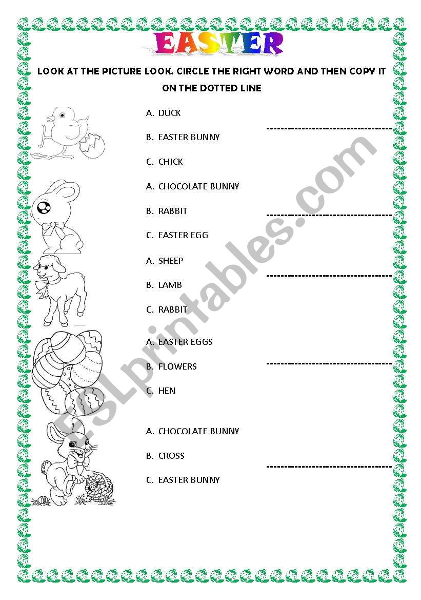 Easter  worksheet