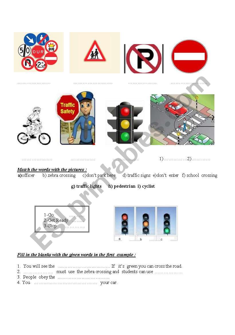  Safety &  Traffic  Rules worksheet