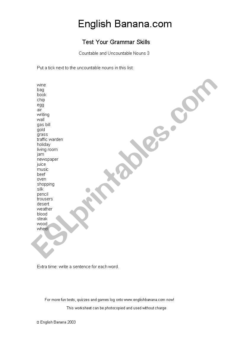 verbs worksheet