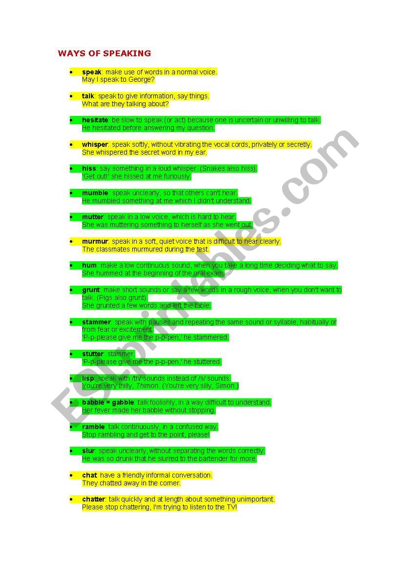 physical appearance worksheet
