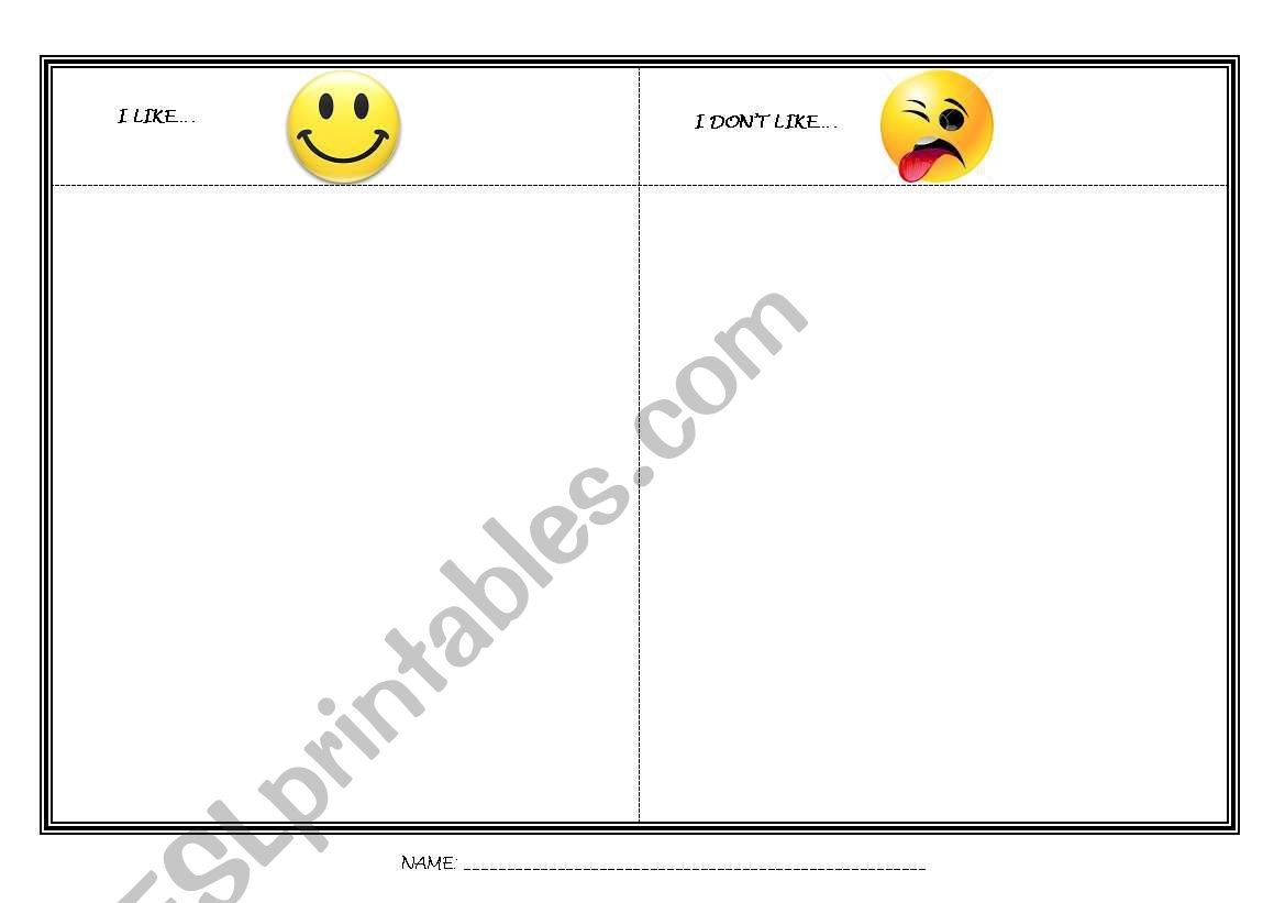 Speaking worksheet