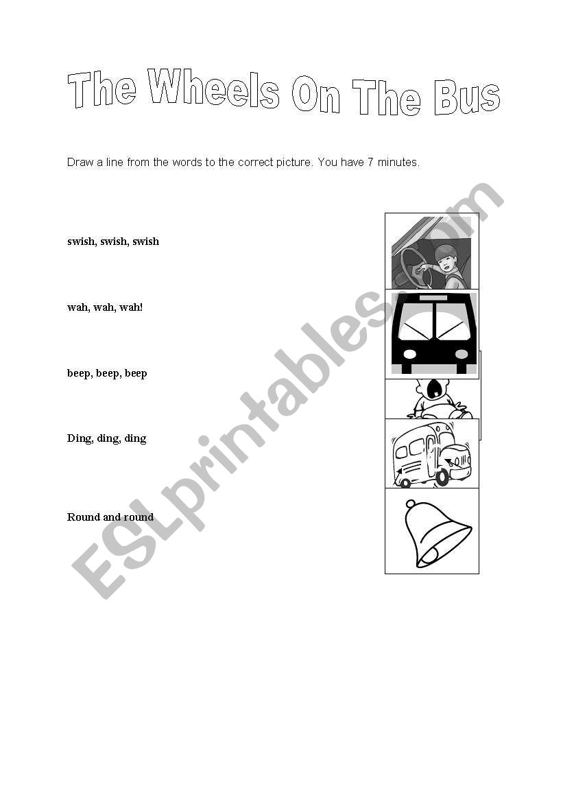 the weels on the bus worksheet