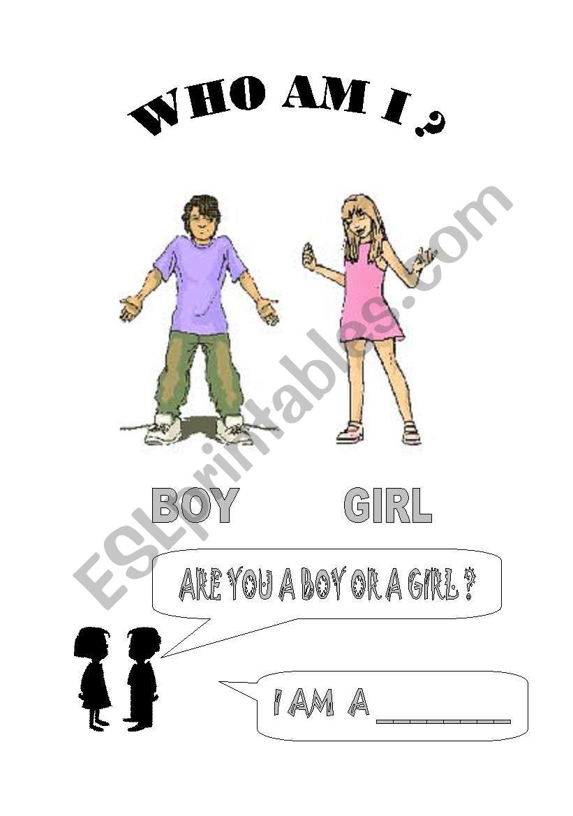 WHO AM I ? worksheet