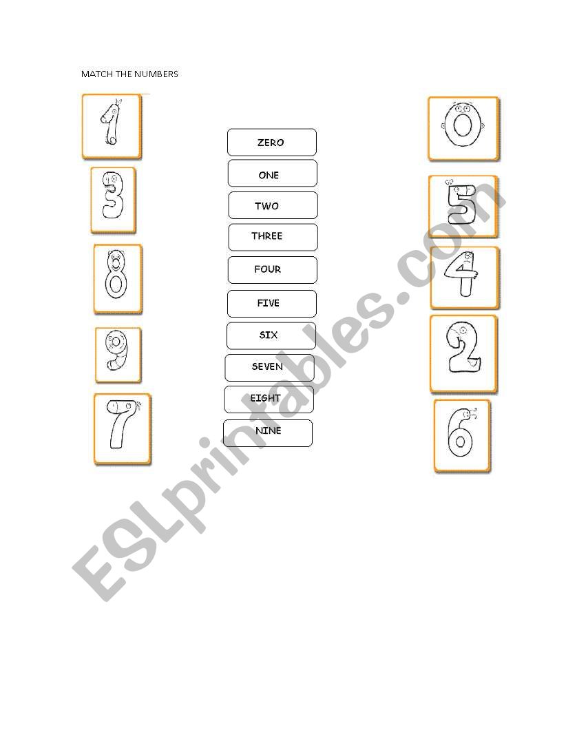 NUMBERS 0-9 worksheet