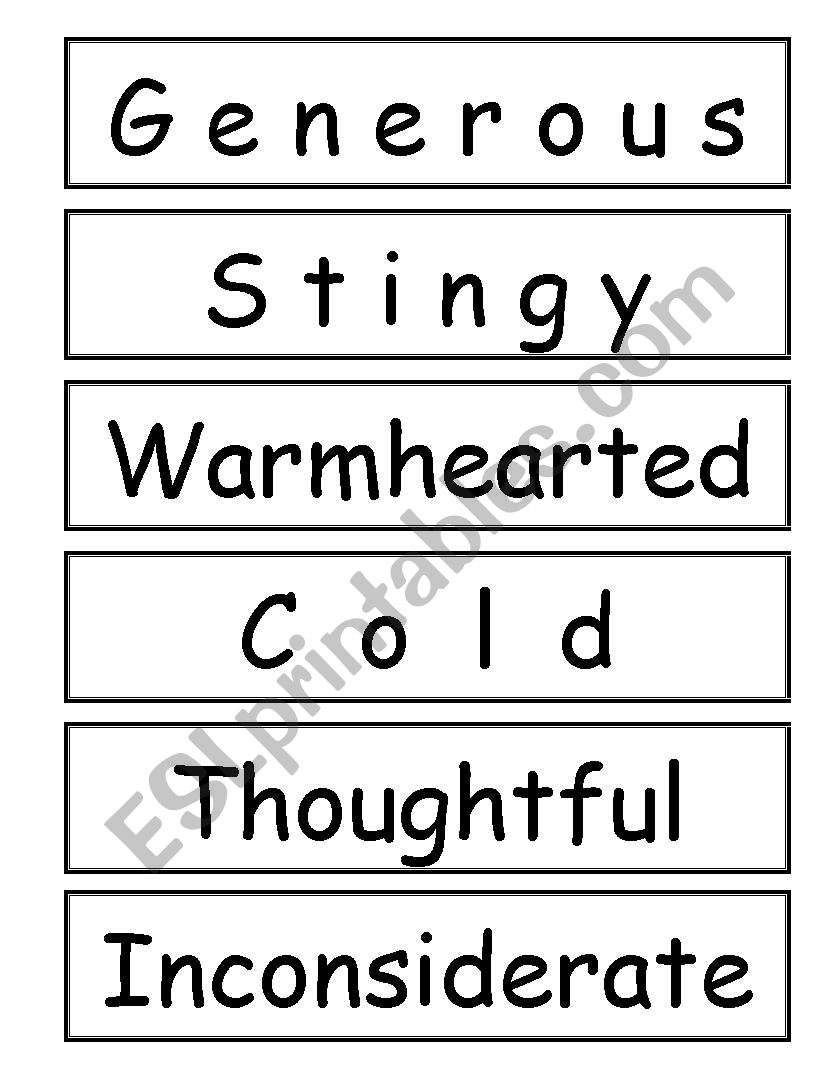 Find the opposite adjective worksheet