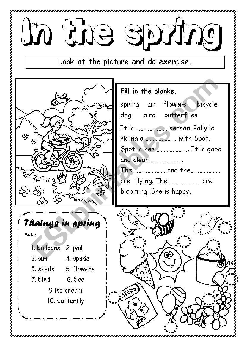 Spring Reading Worksheet