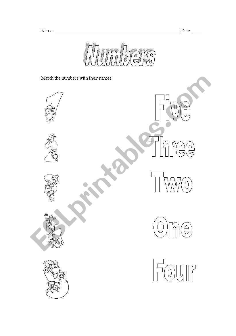 Numbers worksheet