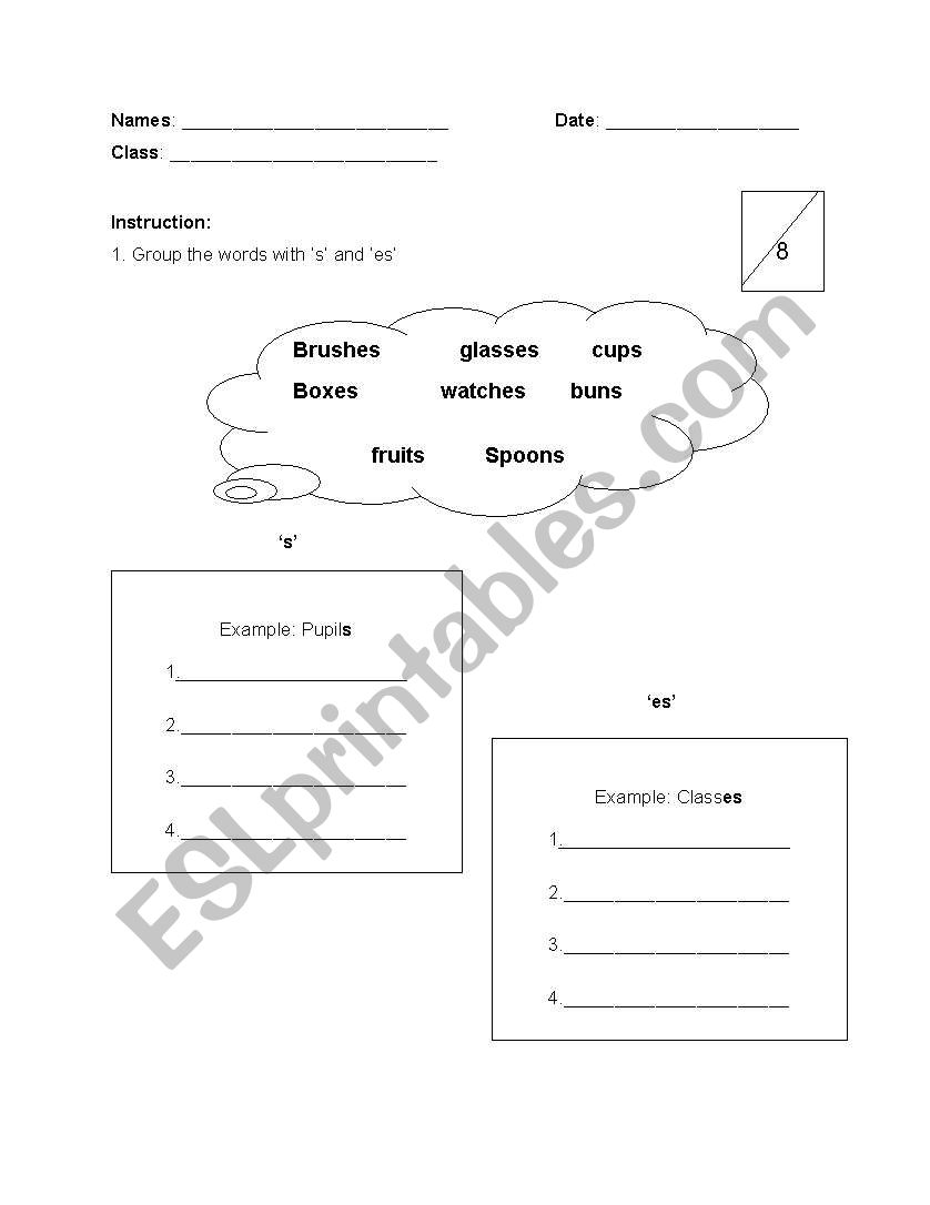 grouping words worksheet
