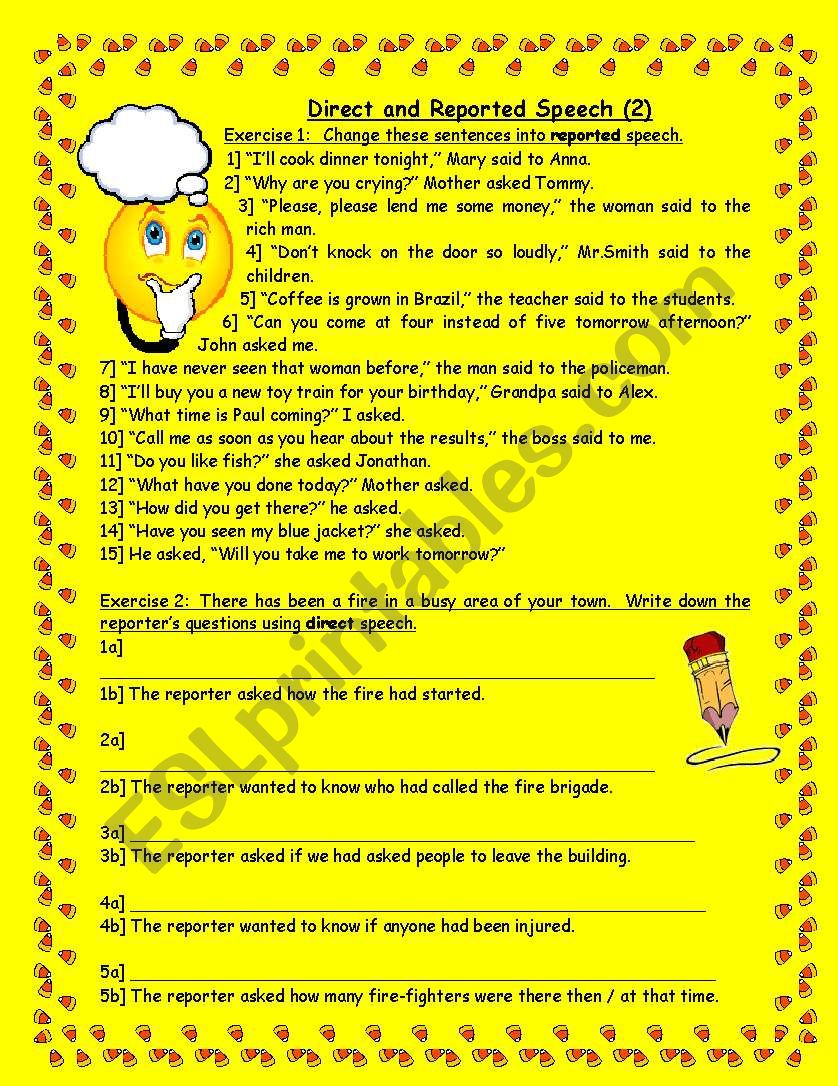 Direct and Reported Speech Part 2