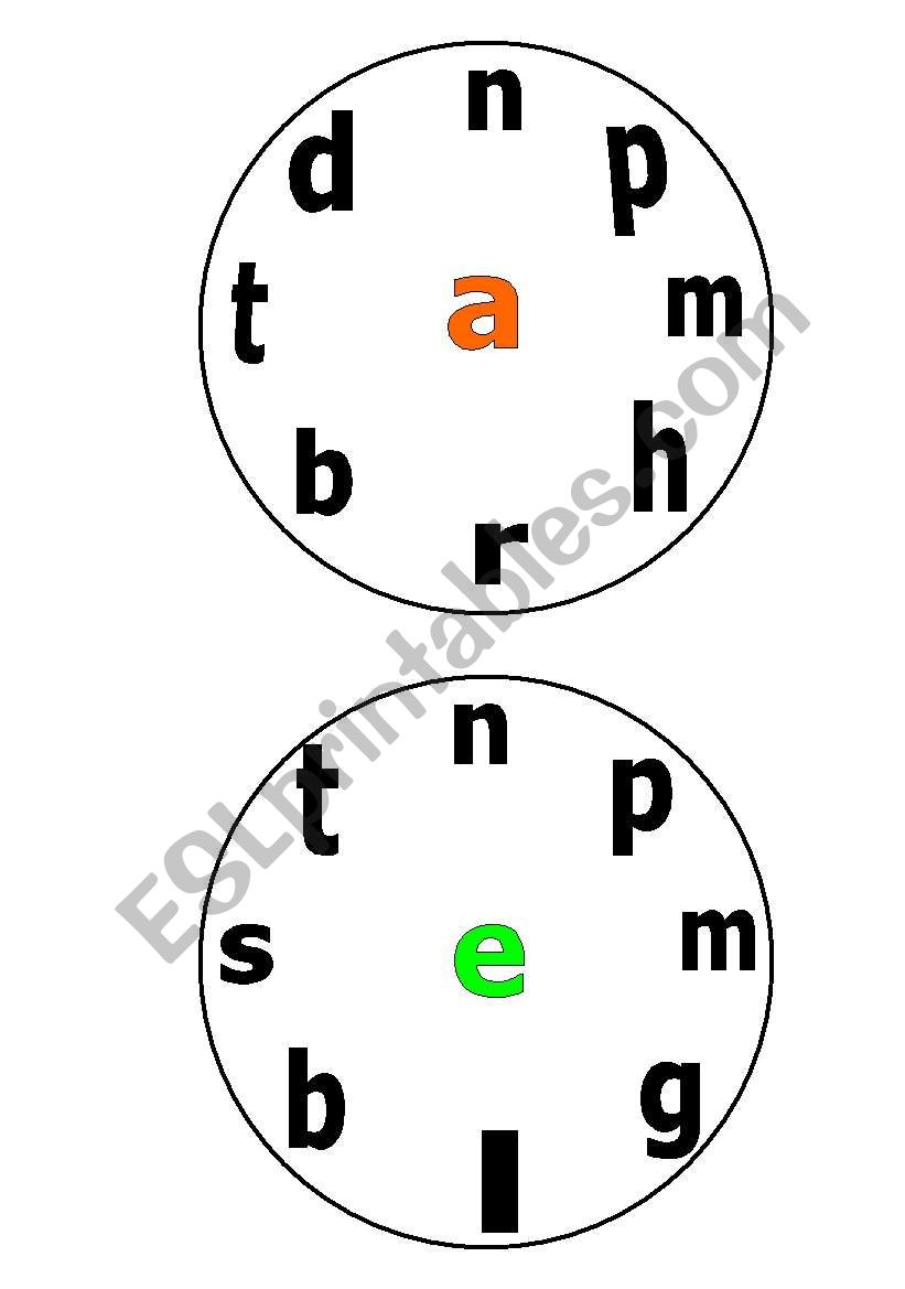 Word Wheels worksheet