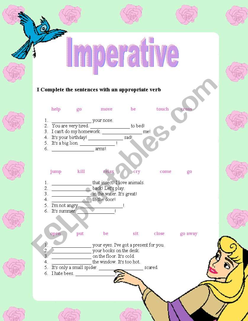 Imperative worksheet