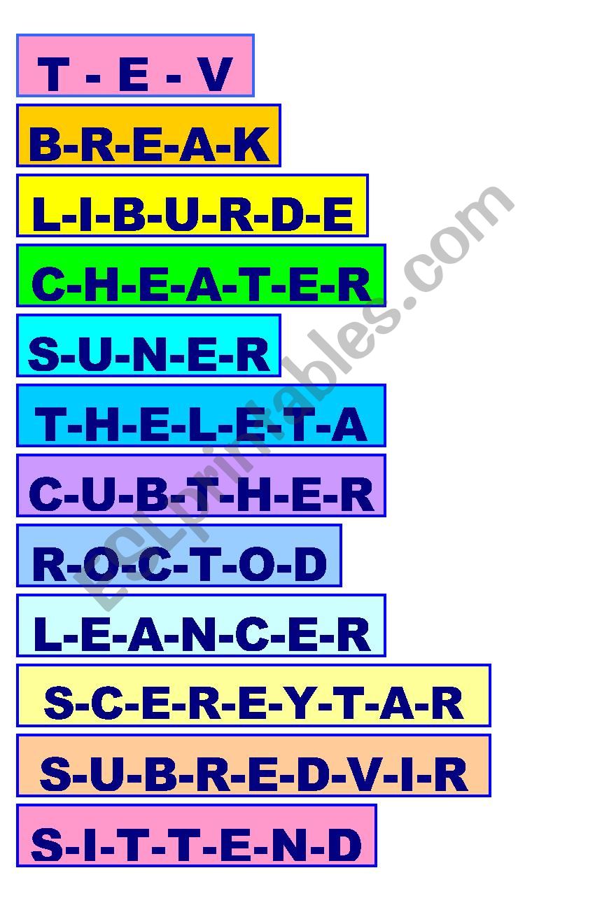 Jumbled Occupation worksheet